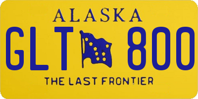AK license plate GLT800