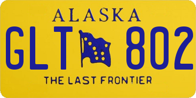 AK license plate GLT802
