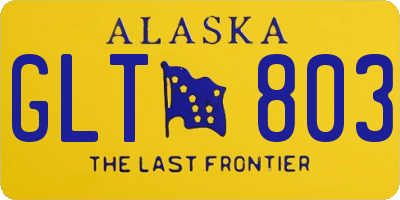 AK license plate GLT803