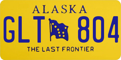 AK license plate GLT804