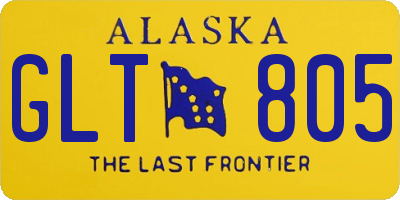 AK license plate GLT805