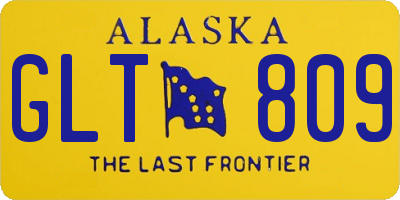AK license plate GLT809