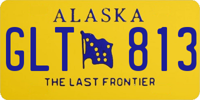 AK license plate GLT813
