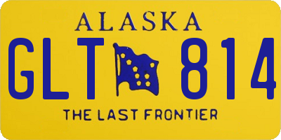 AK license plate GLT814