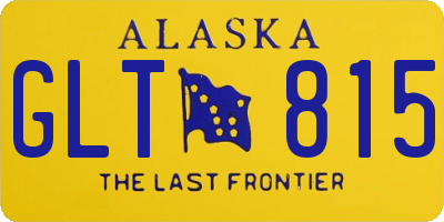 AK license plate GLT815