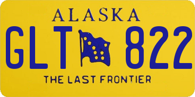 AK license plate GLT822