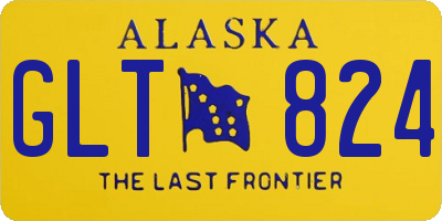AK license plate GLT824