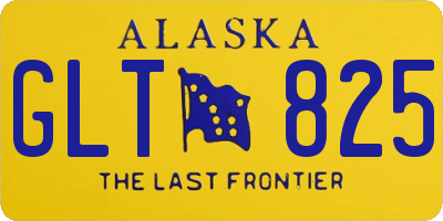 AK license plate GLT825