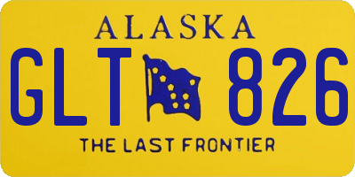 AK license plate GLT826