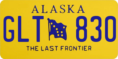 AK license plate GLT830