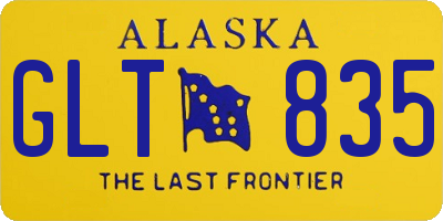 AK license plate GLT835