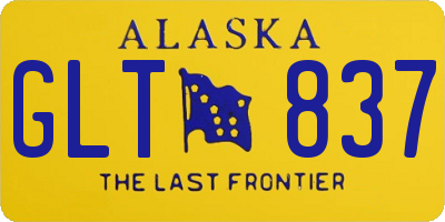 AK license plate GLT837