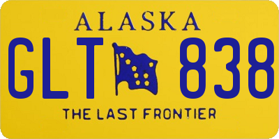 AK license plate GLT838