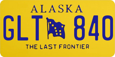 AK license plate GLT840