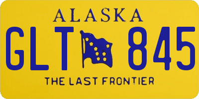 AK license plate GLT845