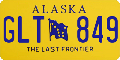 AK license plate GLT849