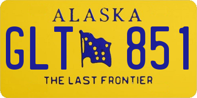 AK license plate GLT851