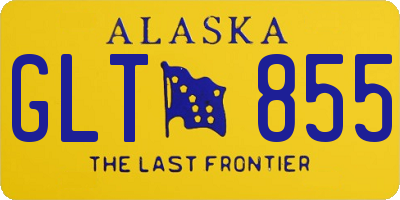 AK license plate GLT855