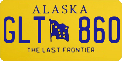 AK license plate GLT860