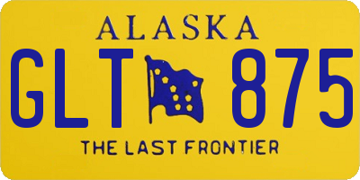 AK license plate GLT875
