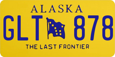 AK license plate GLT878