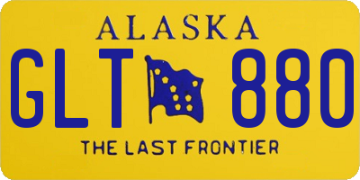 AK license plate GLT880