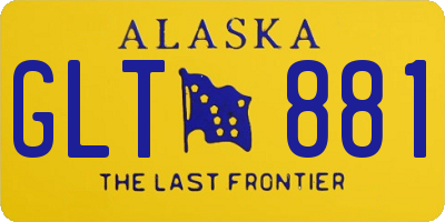 AK license plate GLT881