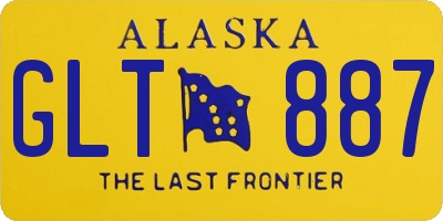 AK license plate GLT887