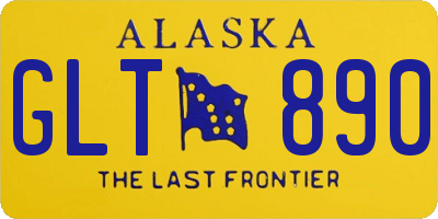 AK license plate GLT890