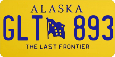 AK license plate GLT893