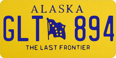 AK license plate GLT894
