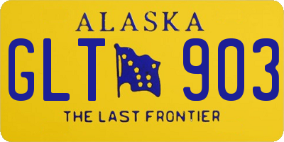 AK license plate GLT903