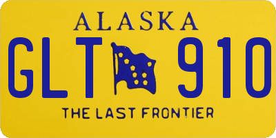 AK license plate GLT910
