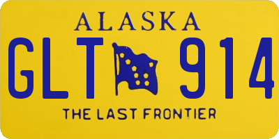 AK license plate GLT914