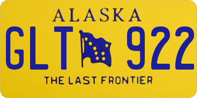 AK license plate GLT922