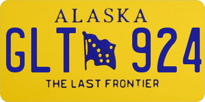 AK license plate GLT924