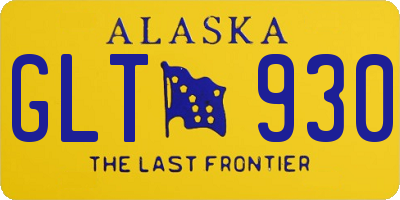 AK license plate GLT930