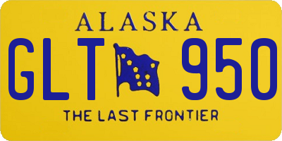 AK license plate GLT950
