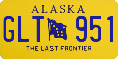 AK license plate GLT951