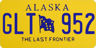 AK license plate GLT952