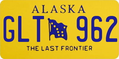 AK license plate GLT962