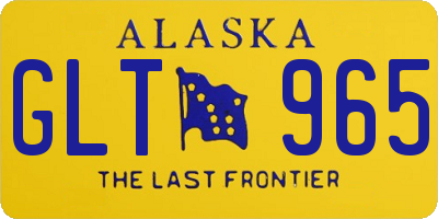 AK license plate GLT965