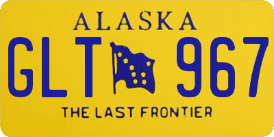 AK license plate GLT967