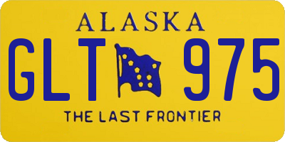 AK license plate GLT975