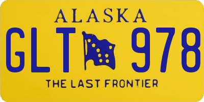 AK license plate GLT978