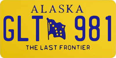 AK license plate GLT981