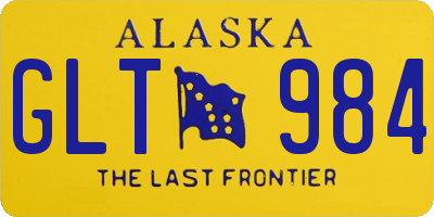 AK license plate GLT984