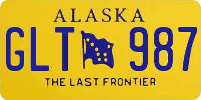 AK license plate GLT987