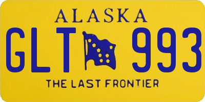 AK license plate GLT993