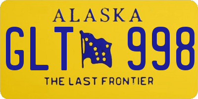 AK license plate GLT998